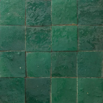 Handcrafted Dark Green tiles with intricate designs for unique wall decor.