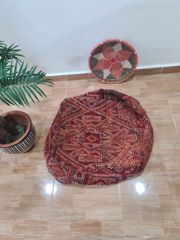 Vintage Moroccan Poufs – Handmade from Recycled Rugs