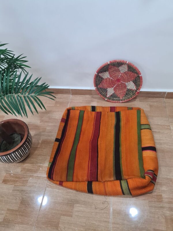 Vintage Moroccan Poufs – Handmade from Recycled Rugs