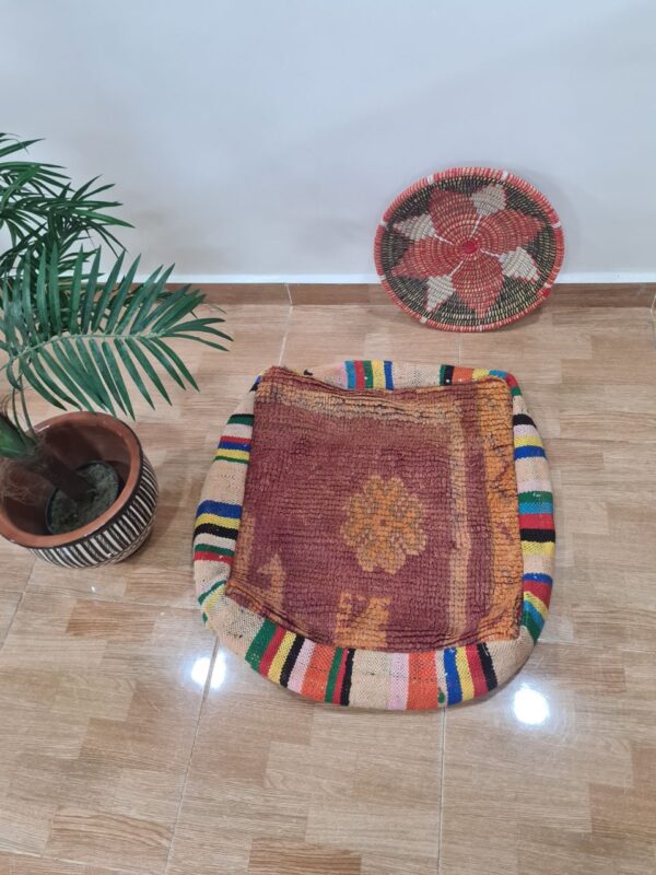 Vintage Moroccan Poufs – Handmade from Recycled Rugs