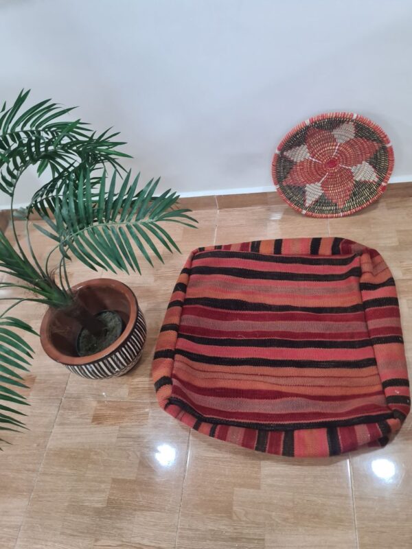 Vintage Moroccan Poufs – Handmade from Recycled Rugs