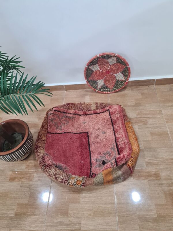 Vintage Moroccan Poufs – Handmade from Recycled Rugs