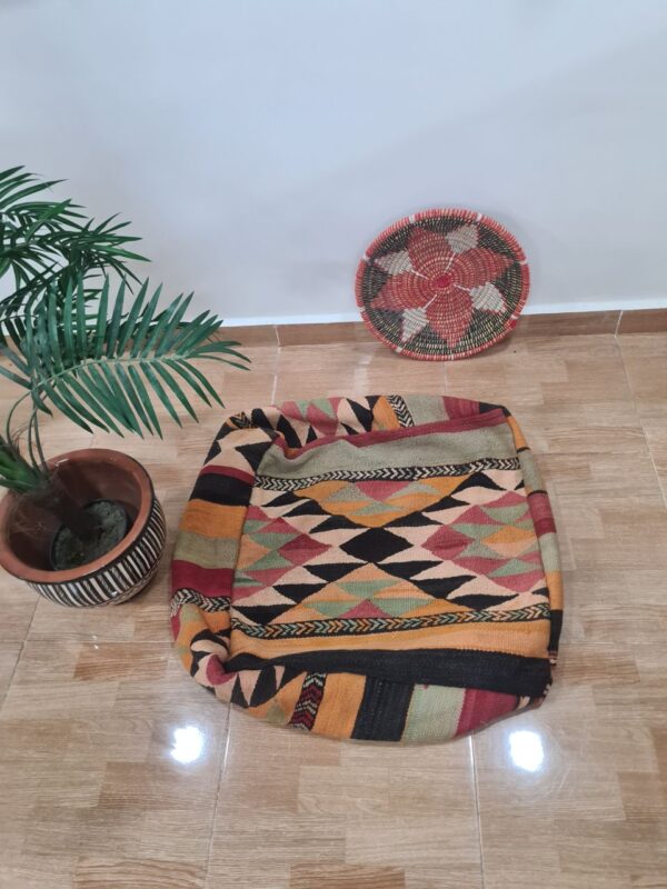 Vintage Moroccan Poufs – Handmade from Recycled Rugs