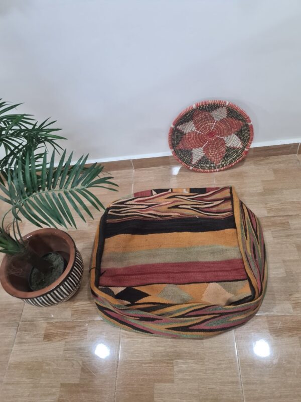 Vintage Moroccan Poufs – Handmade from Recycled Rugs