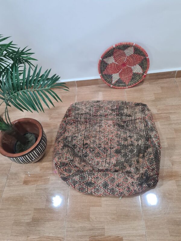 Vintage Moroccan Poufs – Handmade from Recycled Rugs