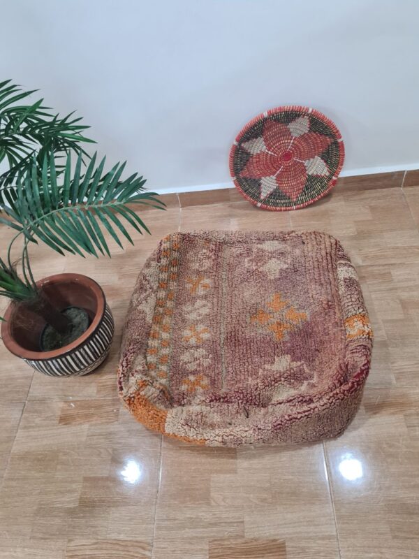 Vintage Moroccan Poufs – Handmade from Recycled Rugs