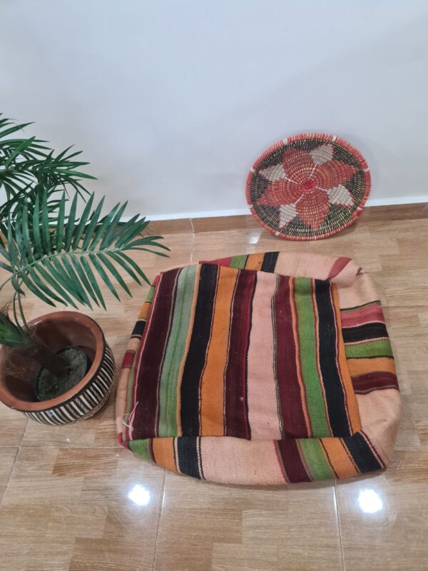 Vintage Moroccan Poufs – Handmade from Recycled Rugs