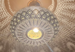 Handcrafted Moroccan ceiling light in brass, adding elegance and warmth to home decor.