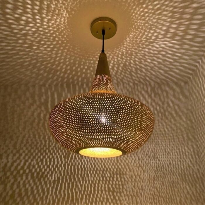 Modern Moroccan Lighting with scalloped design