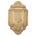 Handcrafted Moroccan table lighting with intricate brass design for ambient home decor.